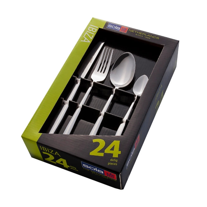 Sola Bestekset Ibiza - 18|0 RVS - 24 delig | 6 personen