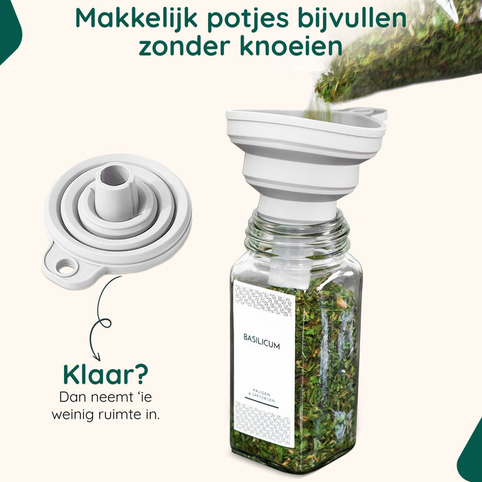 XIVADA Kruidenrek met 24 potjes - Organizer lade liggend - Met labels