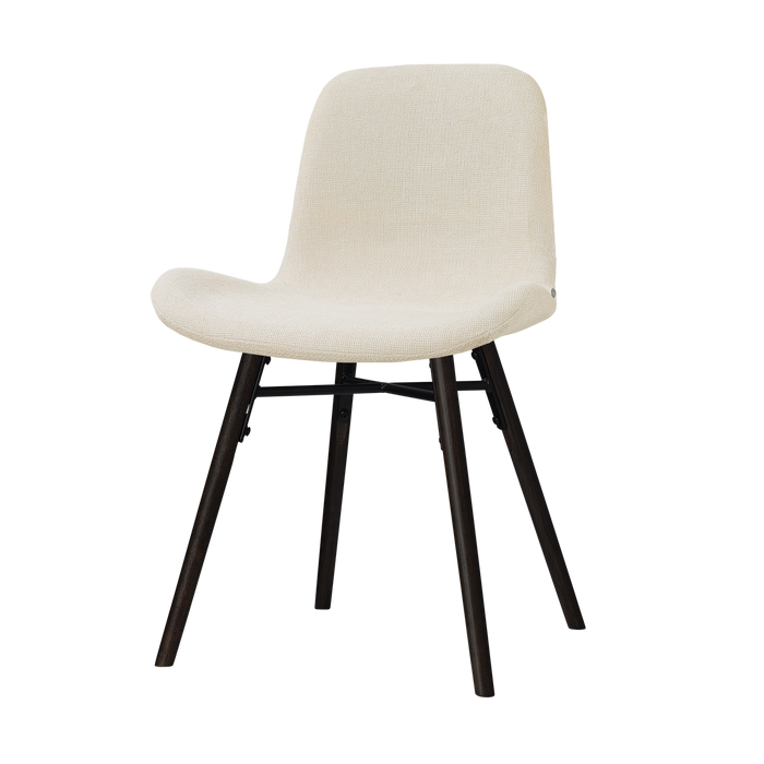 Nolon Nena-Fé eetkamerstoel cottonbeige - zwart houten onderstel