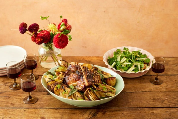 Big Love Bowl Serveerkom, Serveerschaal, Keramiek, Groen, 39 x 32 x 7