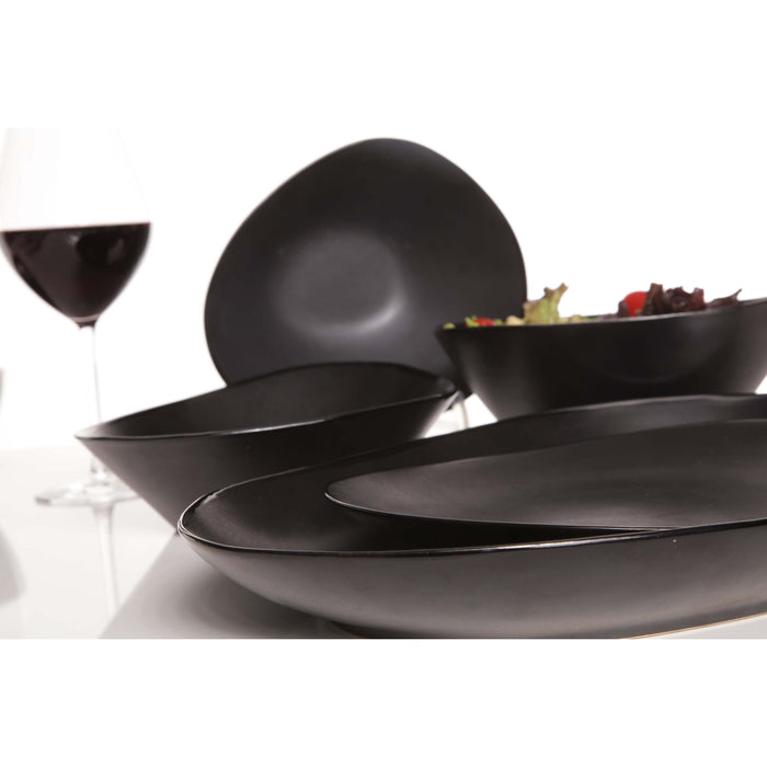 Cosy & Trendy Kleine Bordjes | Gebaksbordjes Vongola Black - 15 x 14 cm - 4 Stuks