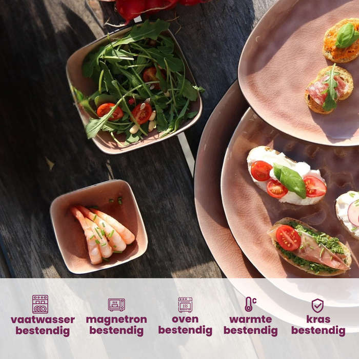 Cosy & Trendy Kleine Kommen Laguna Old Rose 11 x 11 cm - 4 Stuks