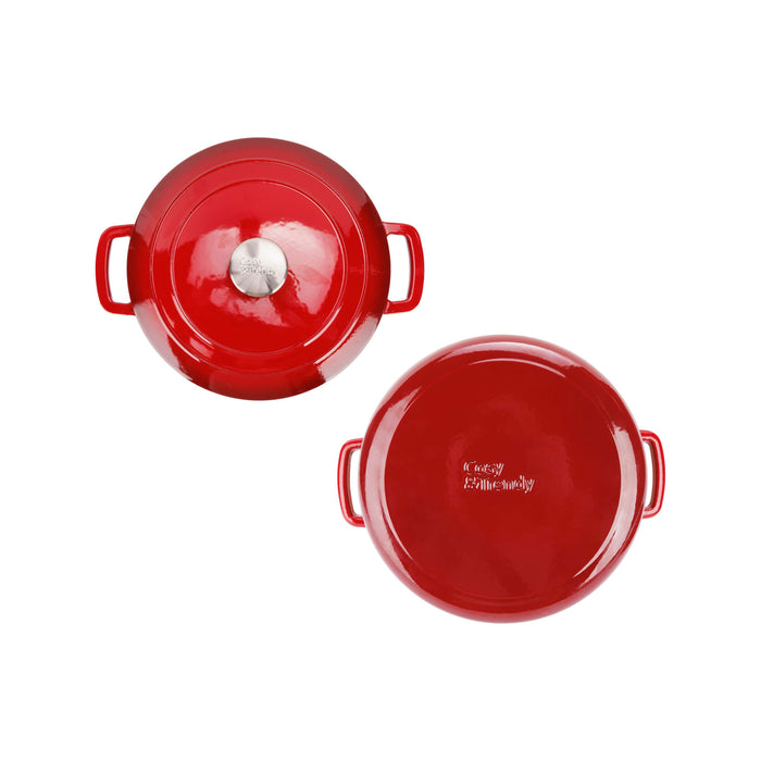 Cosy & Trendy Braadpan Fontestic Gietijzer Traditional Red Ø 28 cm | 8 Liter - Geëmailleerd