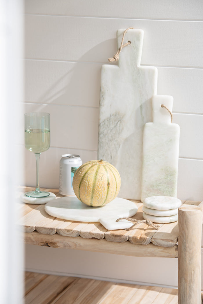 J-Line snijplank Rechthoekig Marmer - steen - wit|groen - sm