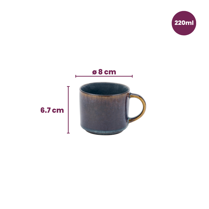 Cosy & Trendy Koffiekopjes | Senseokopjes - Quintana Blue - 220 ml - 4 Stuks