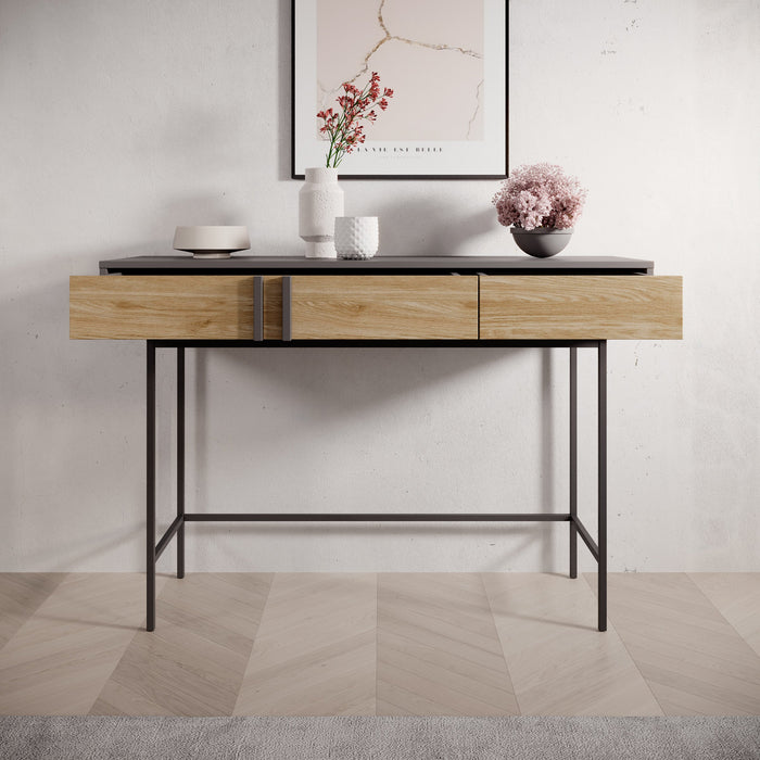 Meubella - Antigo - Kaptafel - Eiken|Antraciet - 123x43x83 cm