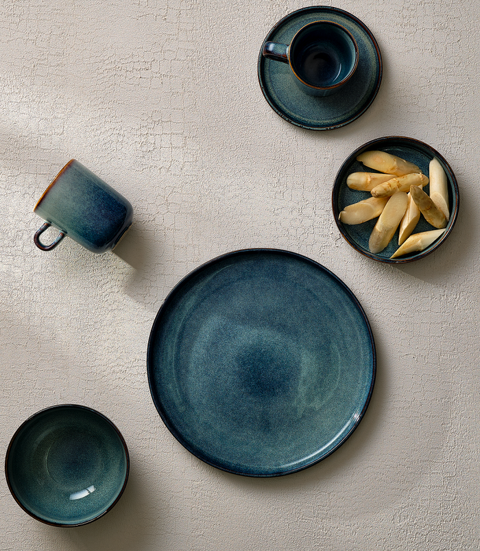 ONA Ontbijtborden | Dessertborden Duna Blue ø 21 cm - 4 Stuks