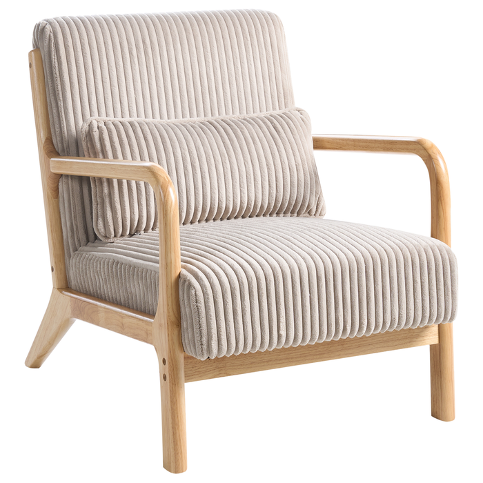 Beliani - SORSELE - Bureaustoel - Beige - Corduroy