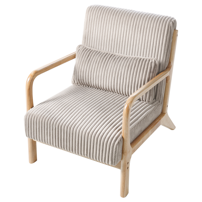 Beliani - SORSELE - Bureaustoel - Beige - Corduroy