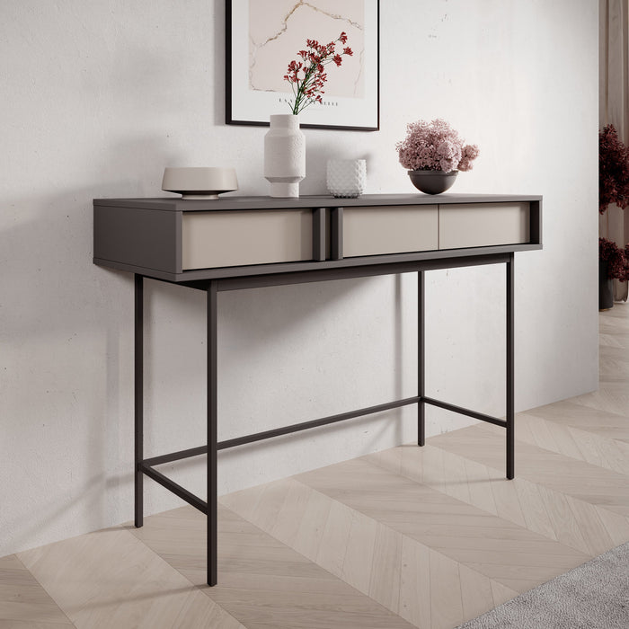 Meubella - Antigo - Kaptafel - Beige|Antraciet - 123x43x83 cm