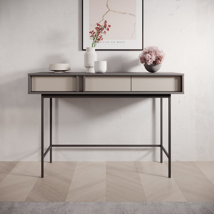 Meubella - Antigo - Kaptafel - Beige|Antraciet - 123x43x83 cm