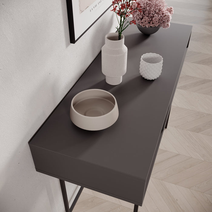 Meubella - Antigo - Kaptafel - Beige|Antraciet - 123x43x83 cm