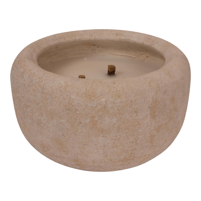 PTMD Gabor Brown Cement Outdoor Candle L