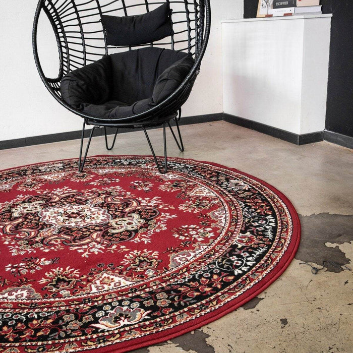 Interieur05 Rond Vintage vloerkleed Nain Perzisch Rood - 100 x 100 cm