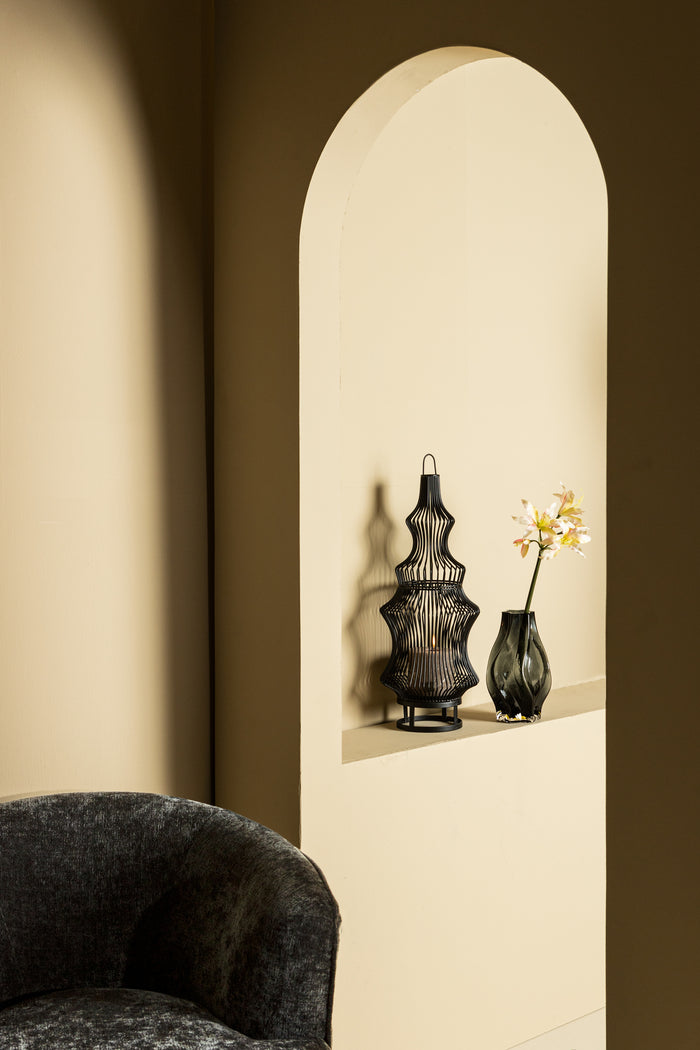 PTMD - Lantaarn Yaren - Zwart - 23x23x60cm