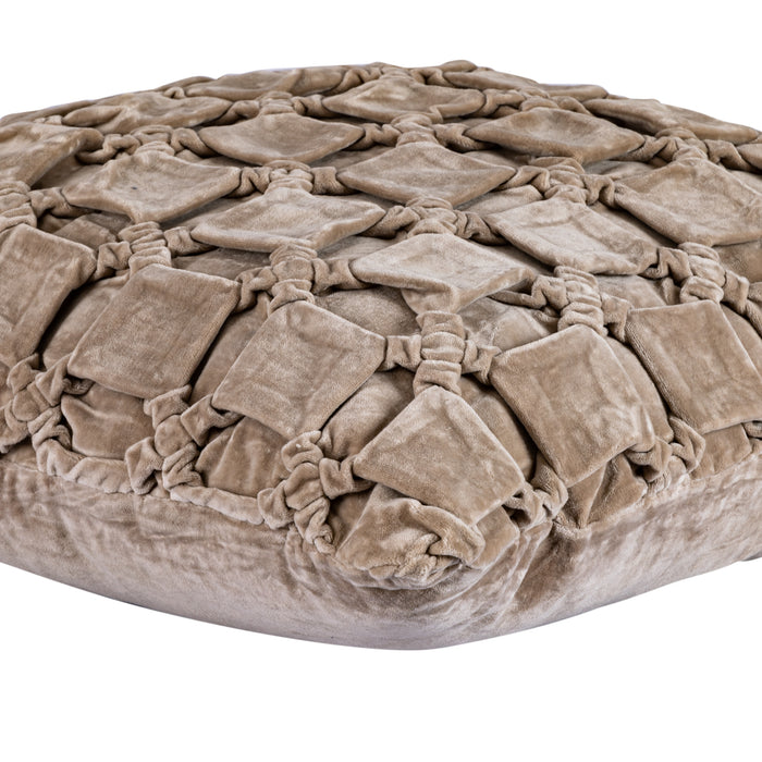 D- Nasim Cream Cotton Cusion Square Pattern Square L