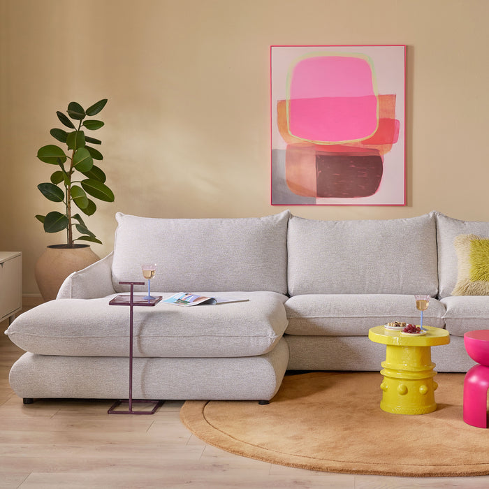 by fonQ Tovy Hoekbank met Chaise Longue Links - Naturel Melange