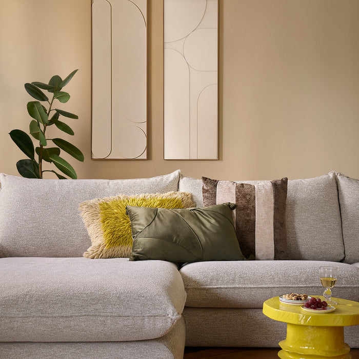 by fonQ Tovy Hoekbank met Chaise Longue Links - Naturel Melange