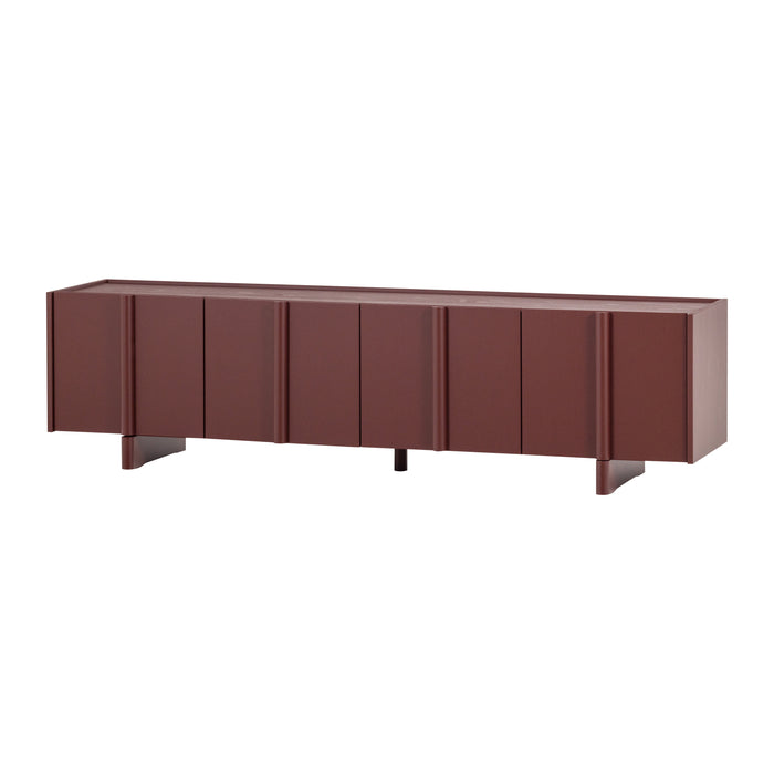WOOOD x fonQ Basu Tv-meubel Grenenhout B 200 cm - Bordeauxrood