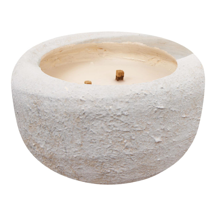 PTMD Gabor Cream Cement Outdoor Candle L