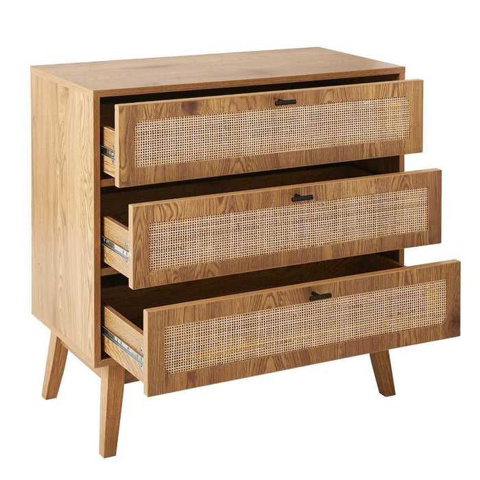 Calicosy - Ladekast 3 laden ALIA - L80 cm - Rotan