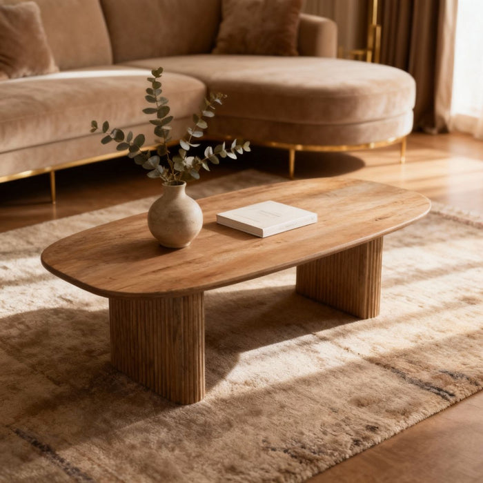 Giga Meubel - Salontafel Juro Naturel Deens Ovaal 120cm