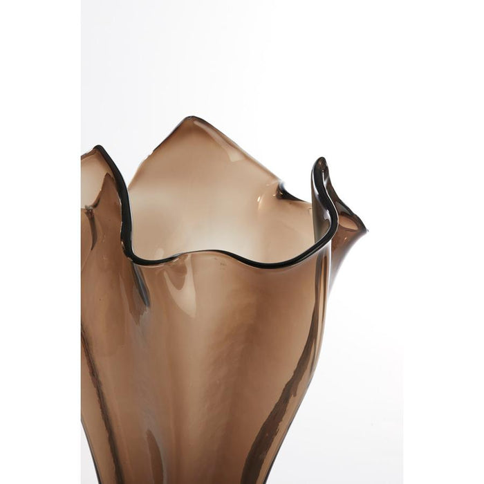 Light & Living Light&living Vaas Ø42x53 cm AIORA glas donker bruin