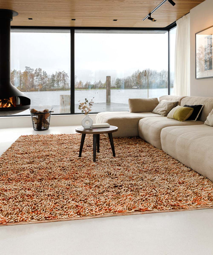 Nordic Weavers Hoogpolig vloerkleed wol - Aurelia terracotta - 160x230