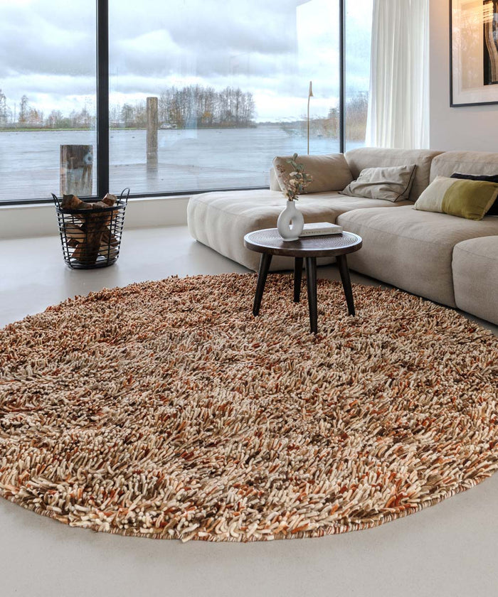 Nordic Weavers Rond wollen vloerkleed - Aurelia terracotta - 250 cm