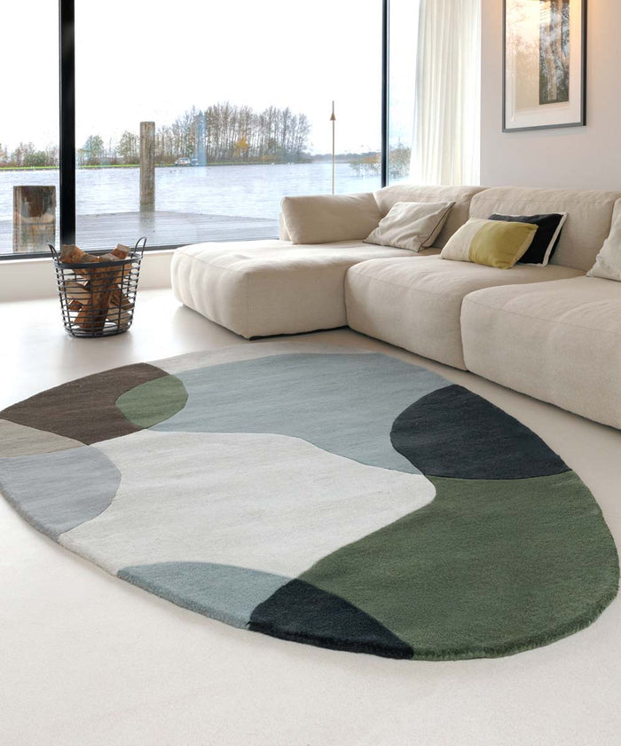 Nordic Weavers Organisch wollen vloerkleed - Dune groen - 240x340 cm