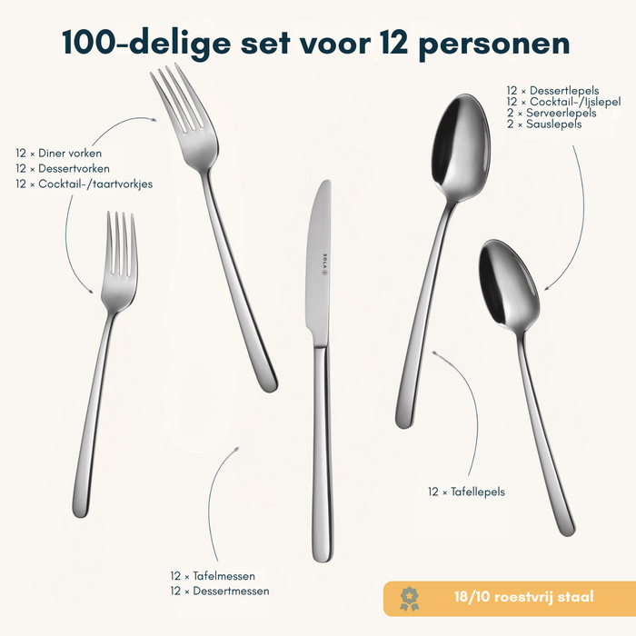 Sola Bestekset Donau 100 delig