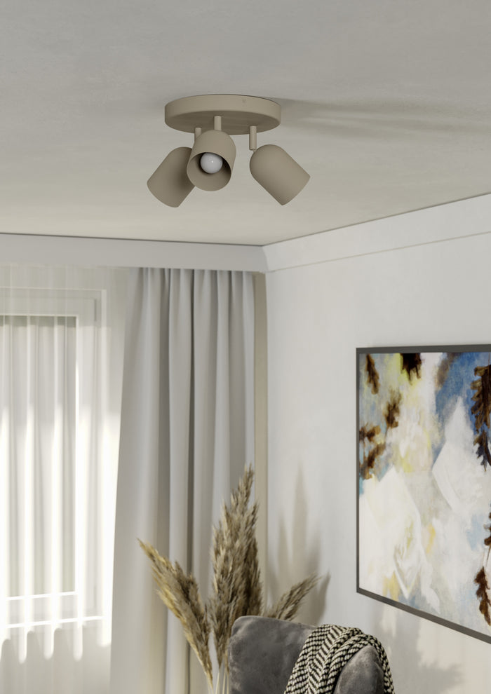 EGLO Tilston Spot - E14 - Ø 25 cm - Zandkleur - Kantelbaar