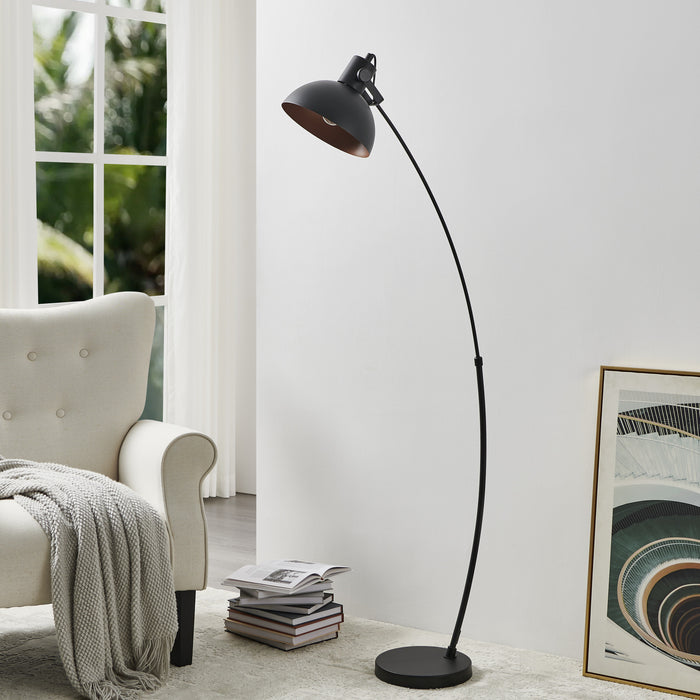 EGLO Jaafra Vloerlamp - E27 - 158 cm - Zwart|Koper