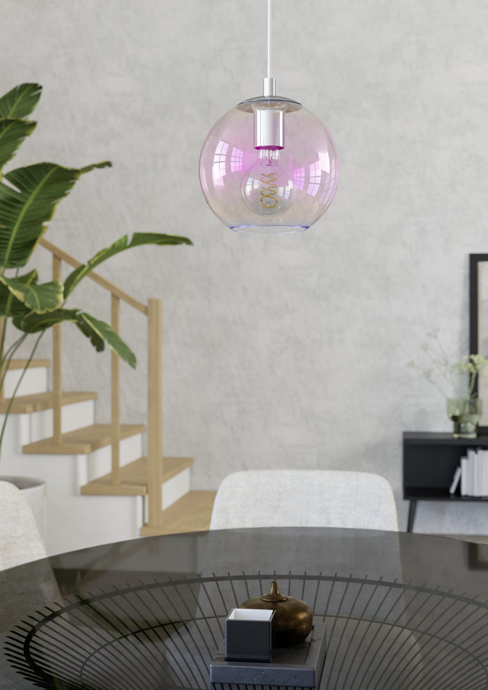 EGLO Ariscani 2 Hanglamp - E27 - Ø 20 cm - gekleurd glas - Chroom