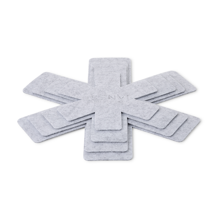 Hunter pannenbeschermers - set 4 stuks - grijs