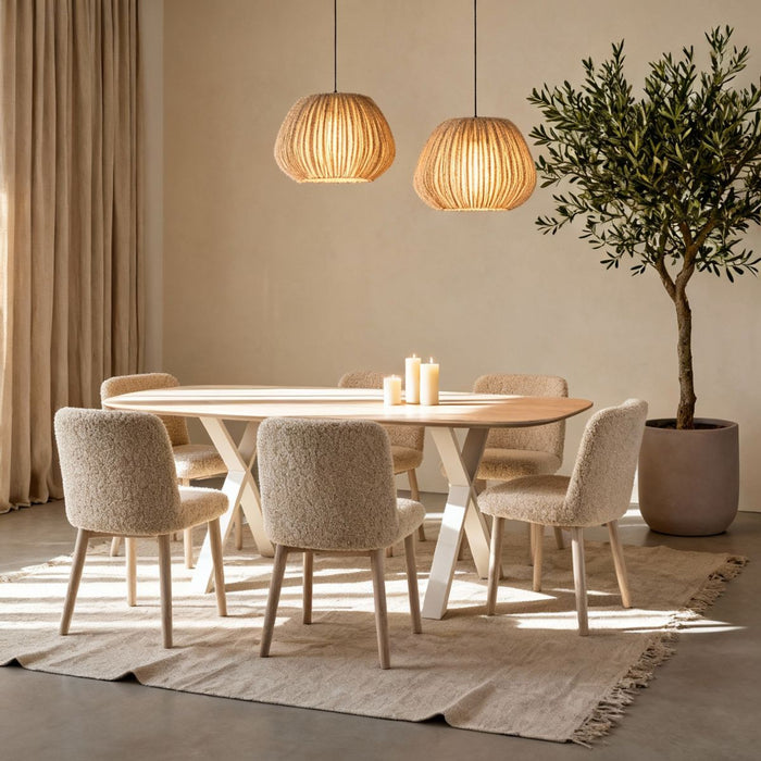 DÉJA Living - Eettafel Naturel Eiken - 200x100x76cm - Mjällby