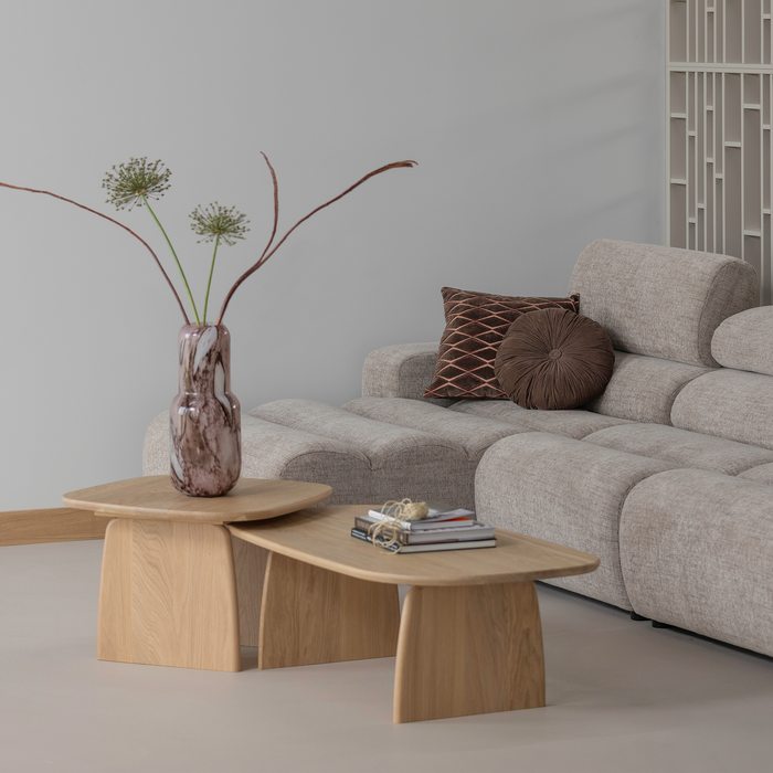 WOOOD Monika Vaas - Handgevormd - Glas - Bruin - 36x16x16