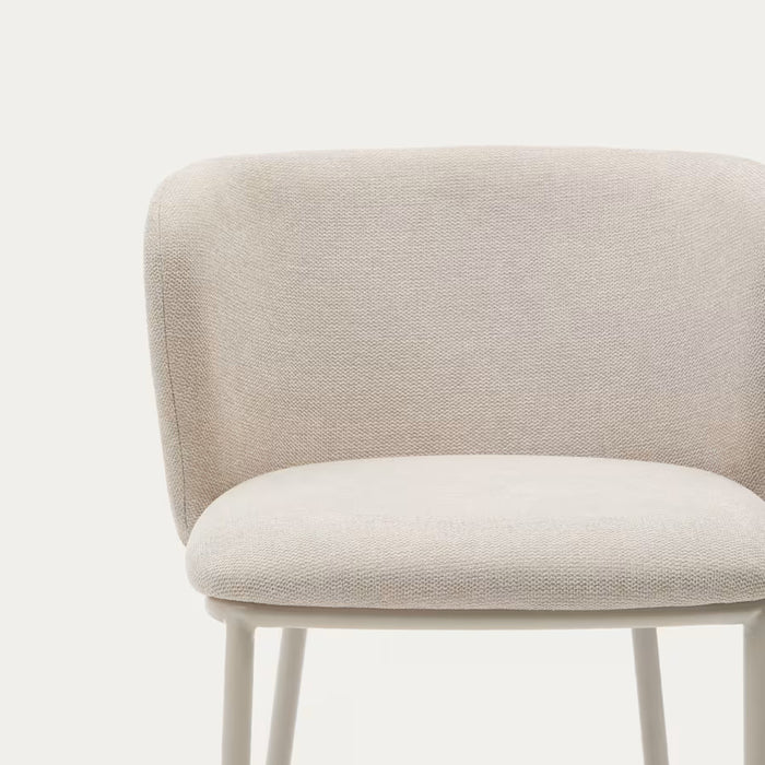 Kave Home Ciselia Barkruk - H 65 cm - Beige / Beige