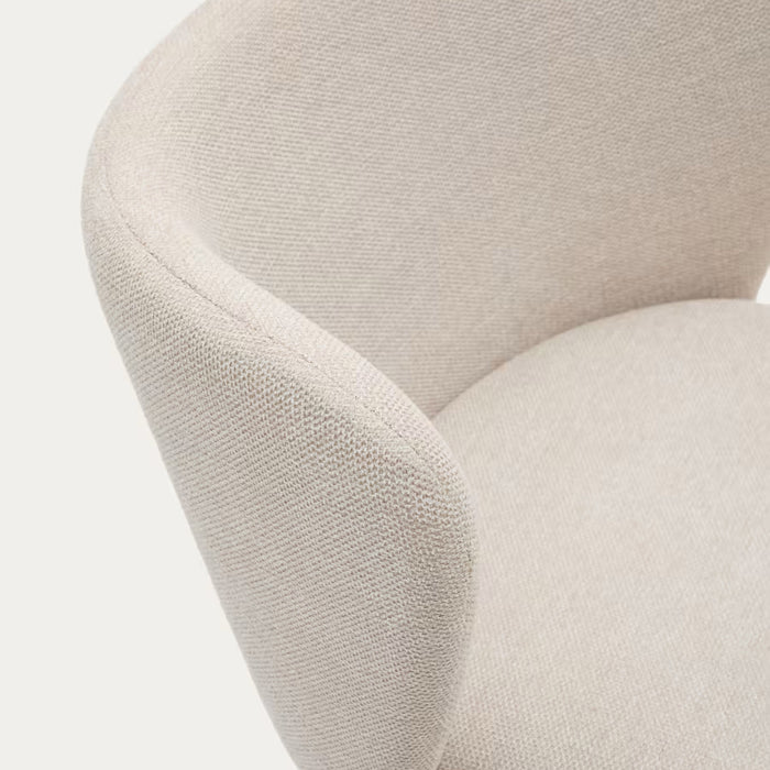 Kave Home Ciselia Barkruk - H 65 cm - Beige / Beige