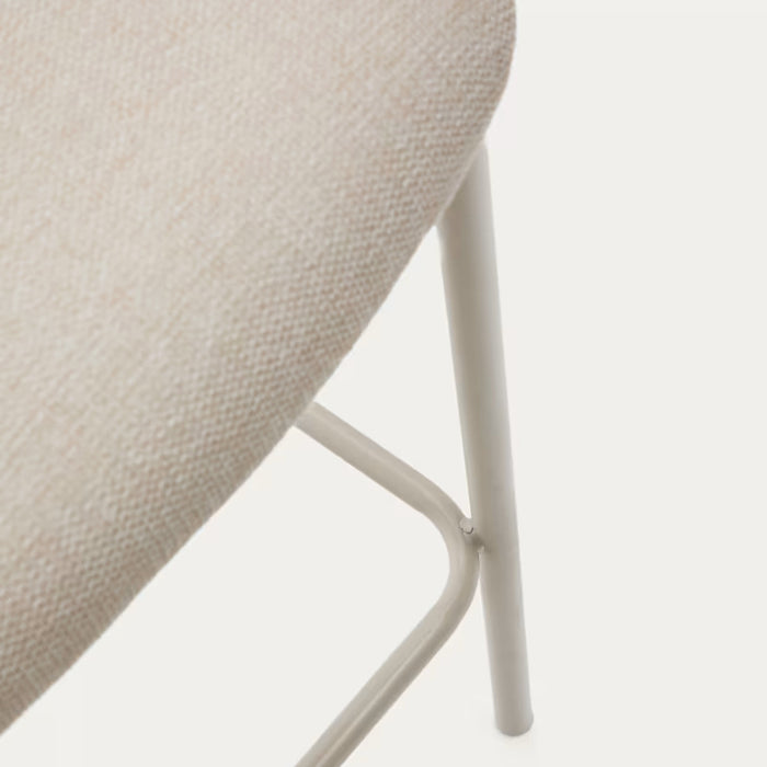 Kave Home Ciselia Barkruk - H 65 cm - Beige / Beige