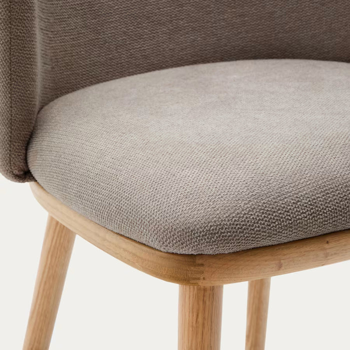 Kave Home Ciselia Eetkamerstoel - Bruin / Essenhout