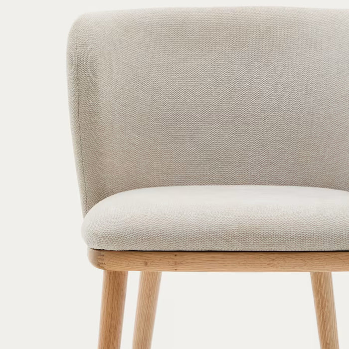 Kave Home Ciselia Eetkamerstoel - Beige / Essenhout