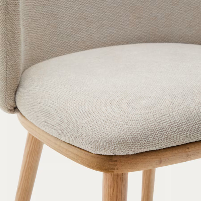 Kave Home Ciselia Eetkamerstoel - Beige / Essenhout