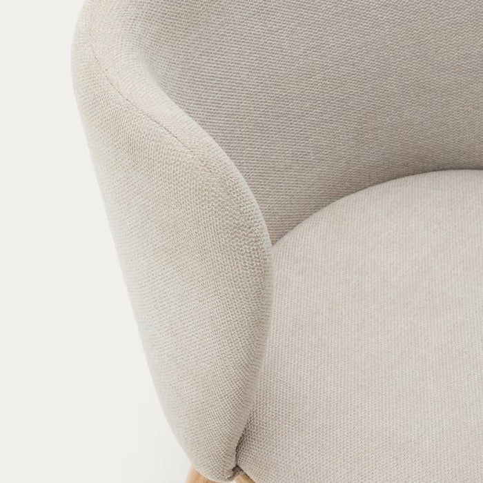 Kave Home Ciselia Eetkamerstoel - Beige / Essenhout