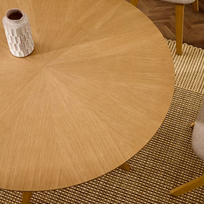 Kave Home Naanim Eettafel Ø 120 cm - Eiken