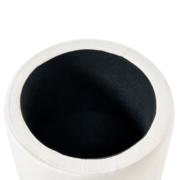 Beliani - WENONA - Opbergpoef - Off-white - Fluweel