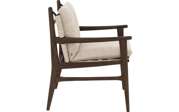 Goossens Eetkamerstoel Alison - Textiel met armleuning