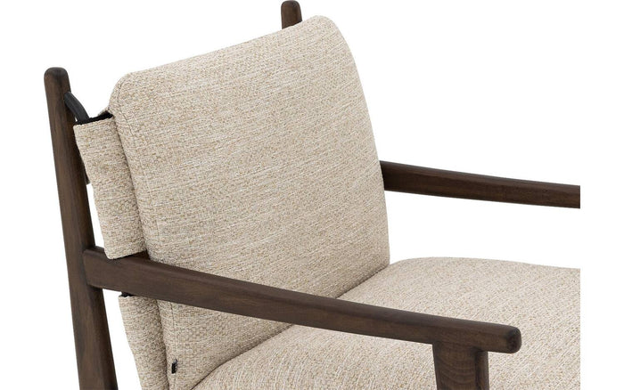 Goossens Eetkamerstoel Alison - Textiel met armleuning