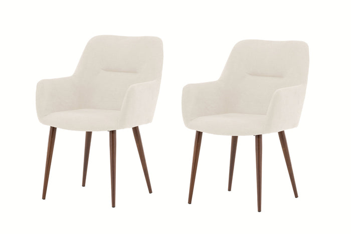 Fjôrd - Eetkamerstoel Beige Stof - Tomorrow - Set van 2