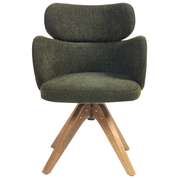 Beliani - MARCY - Eetkamerstoel - Donkergroen - Bouclé